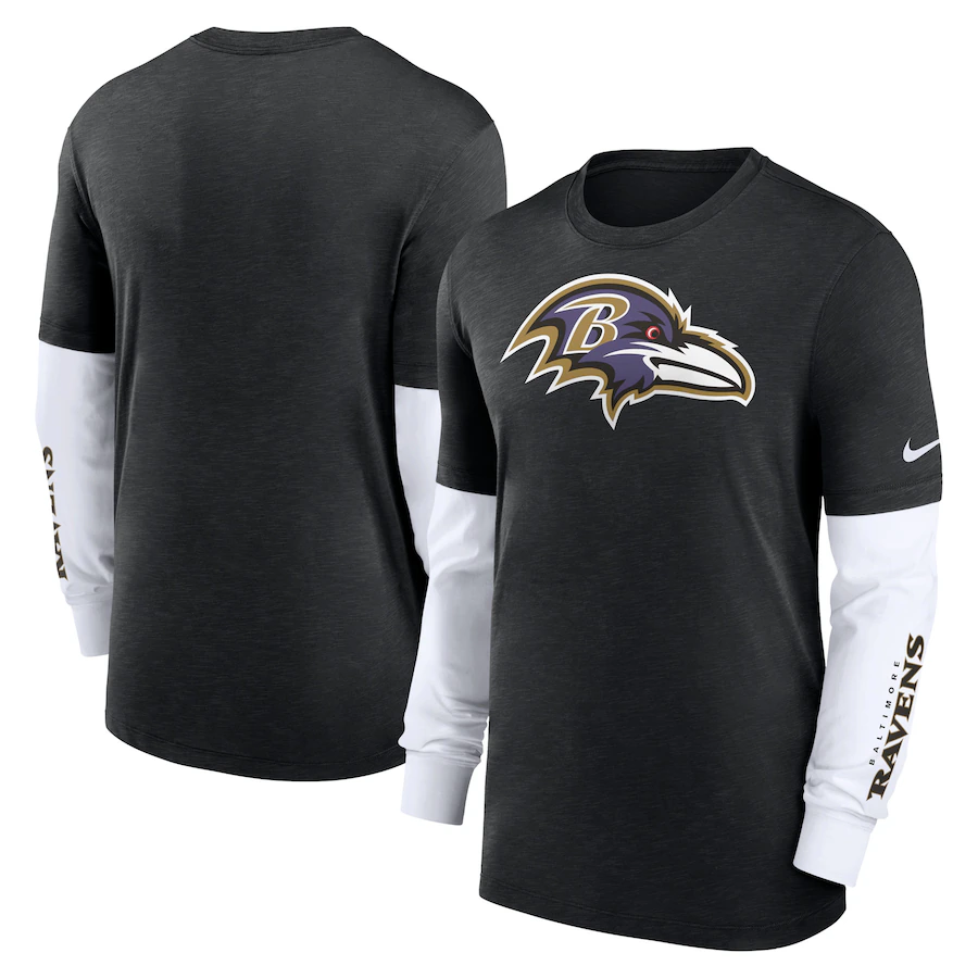 2023 Men NFL Baltimore Ravens Nike Long Tshirt